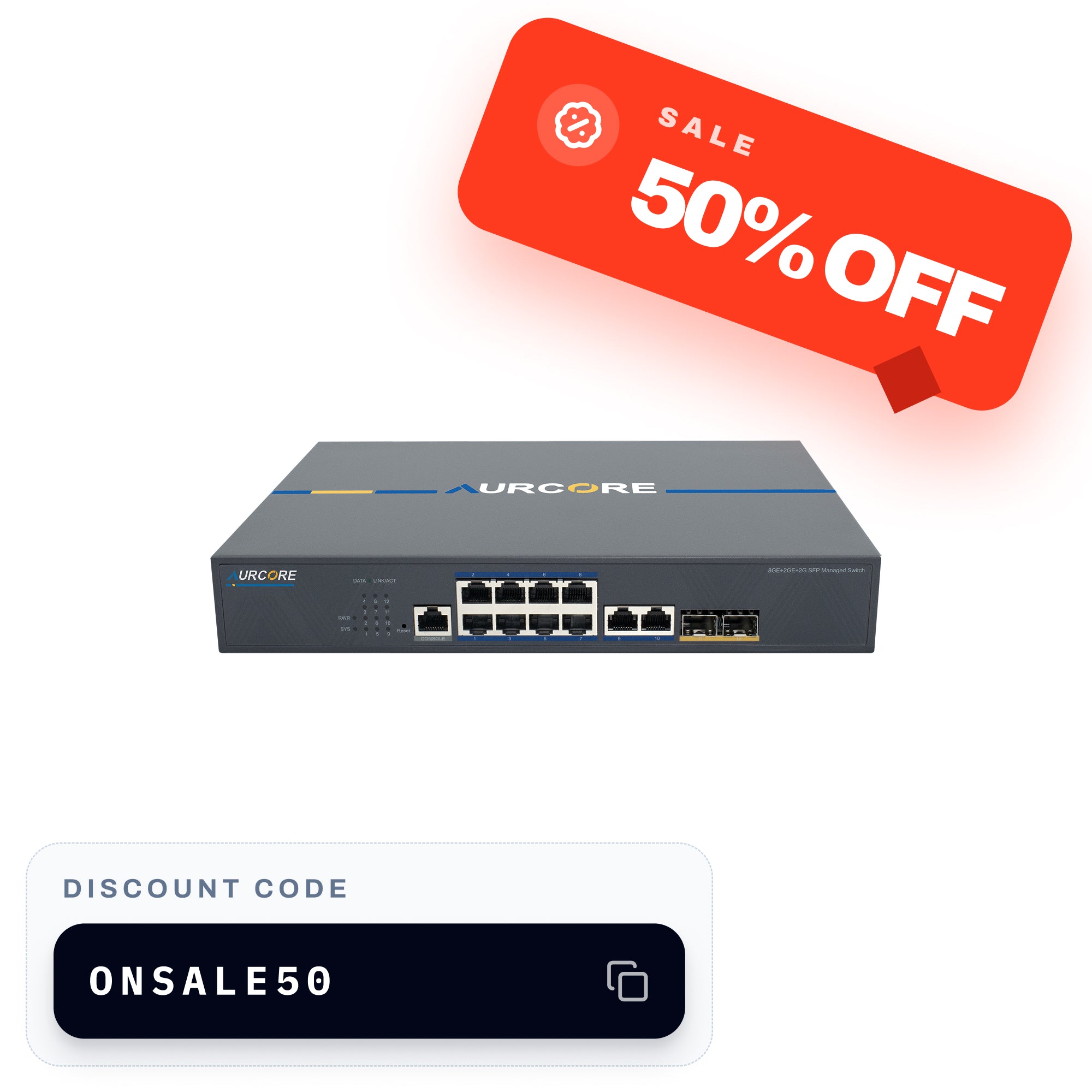AES4101P | 8 x 2.5G (PoE+), 2 x 10GE, 2 x 10GE SFP+