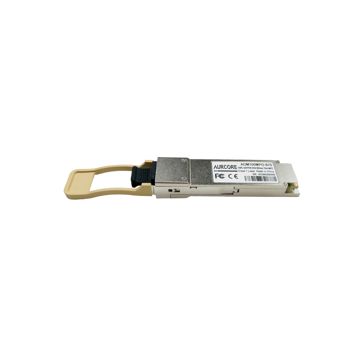 QSFP-100G-SR4-S Compatible 100GBASE-SR4 QSFP28 850nm 70m (230ft) DOM MPO MMF Optical Transceiver Module, AOM100MPO-S70