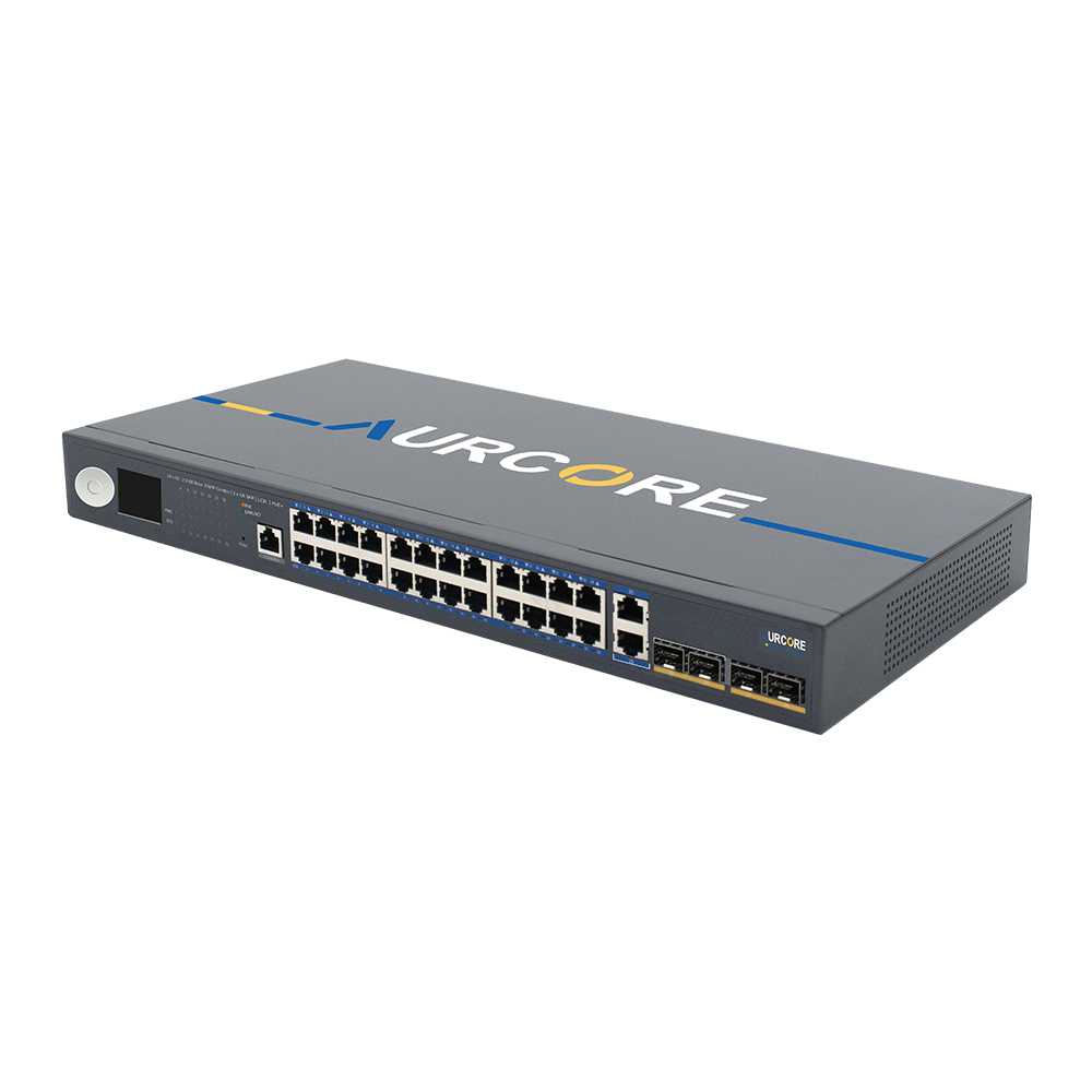 AES2011P | 24 x GE(PoE+), 2 x GE Combo, 2 x GE SFP | LCD
