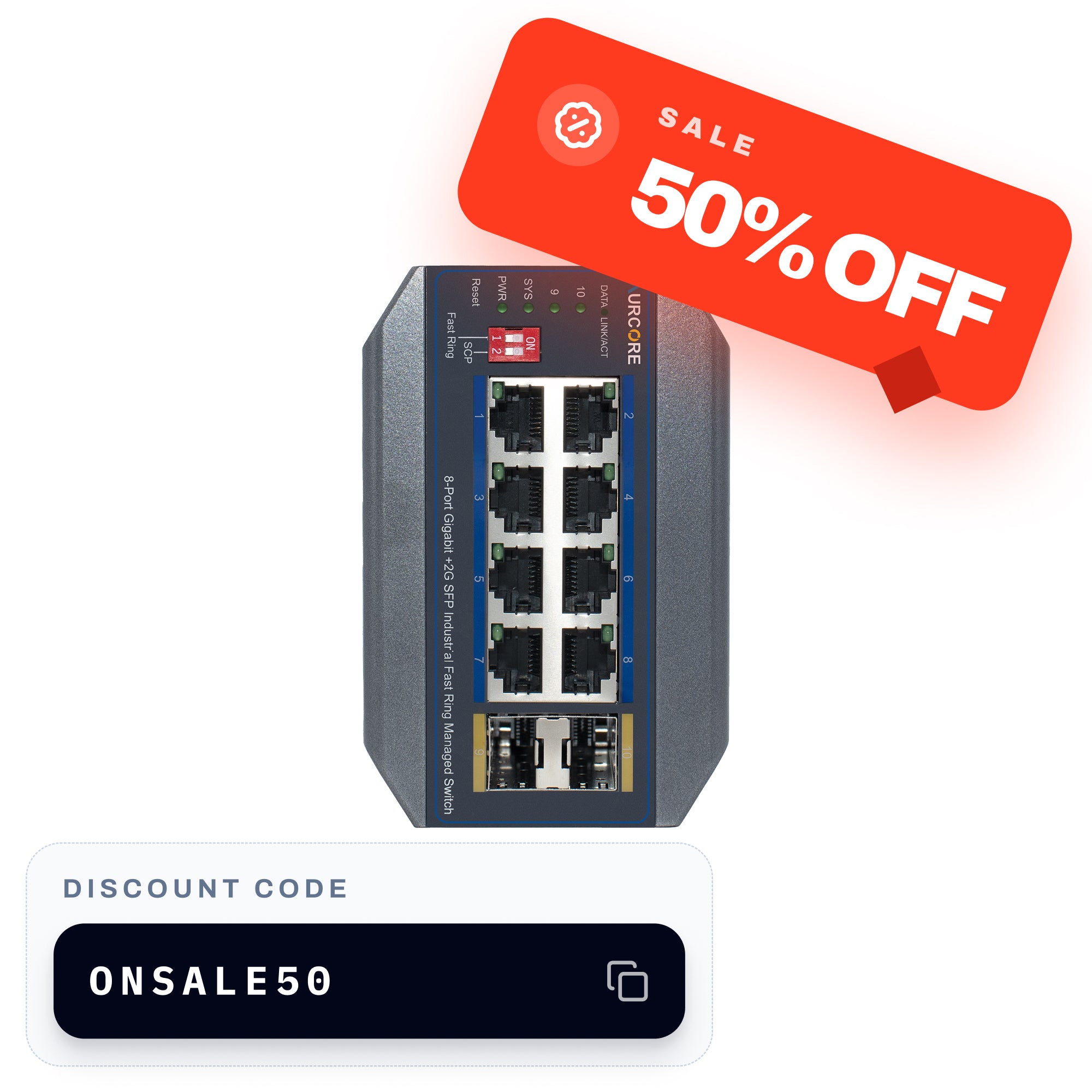 AIS2002P | 8 x GE (PoE+), 2 x GE SFP